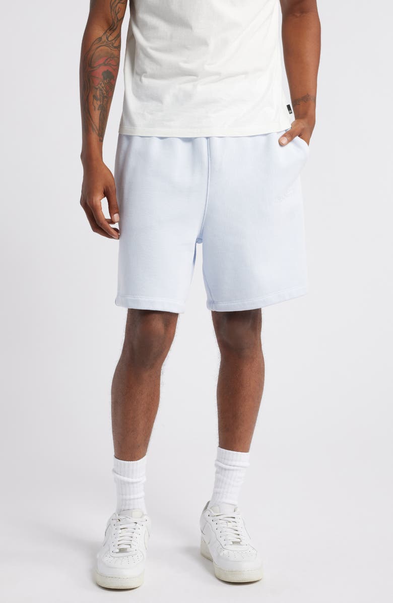 Jordan Wordmark Fleece Sweat Shorts, Main, color, 