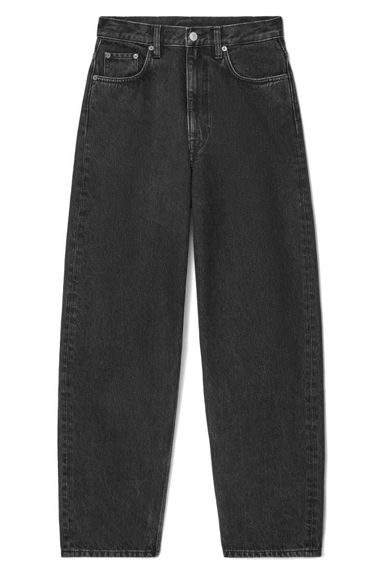 Bay Barrel Leg Jeans, Alternate, color, BLACK DARK