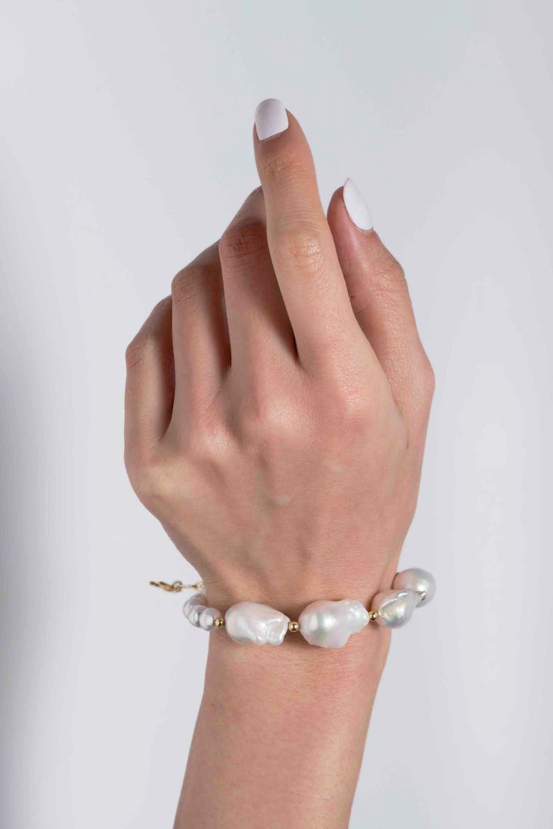 Marina Baroque Pearl Bracelet, Alternate, color, Gold