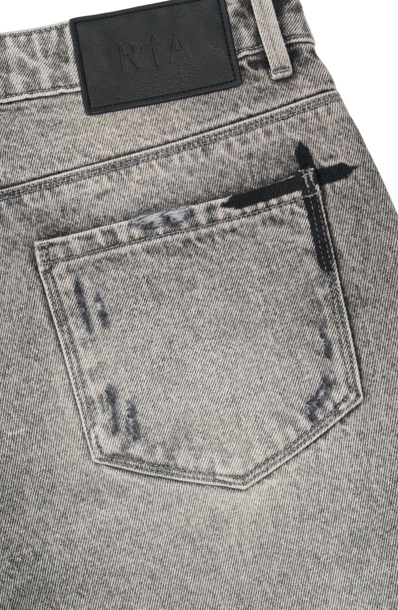 RtA Mael Slim Flare Jeans, Alternate, color, Stone Haze