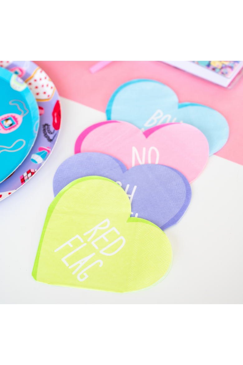 Y2K Candy Hearts Cocktail Napkins, Alternate, color, Assorted Pre-Pack