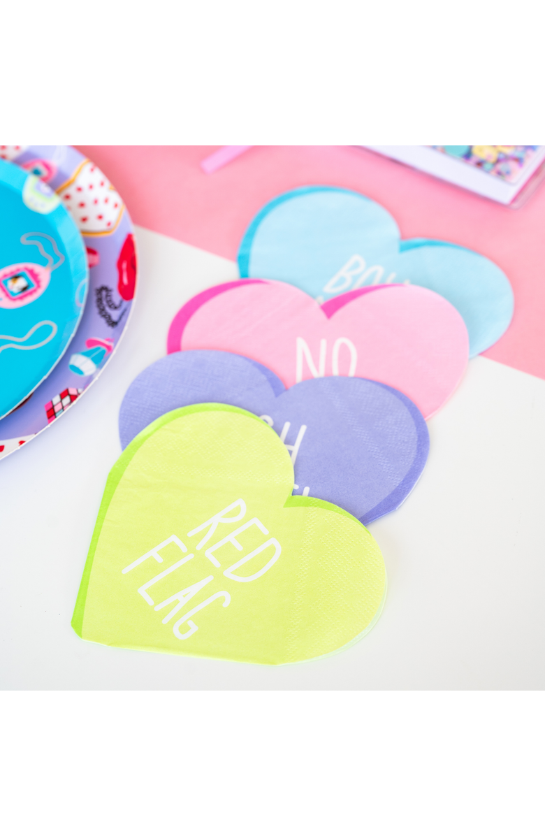 Jollity & Co. Y2K Candy Hearts Cocktail Napkins, Alternate, color, Assorted Pre-Pack