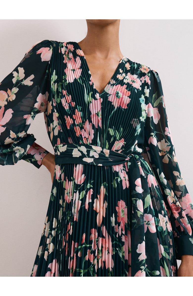 Phase Eight Rosa V-Neck Floral Maxi Dress, Alternate, color, Teal