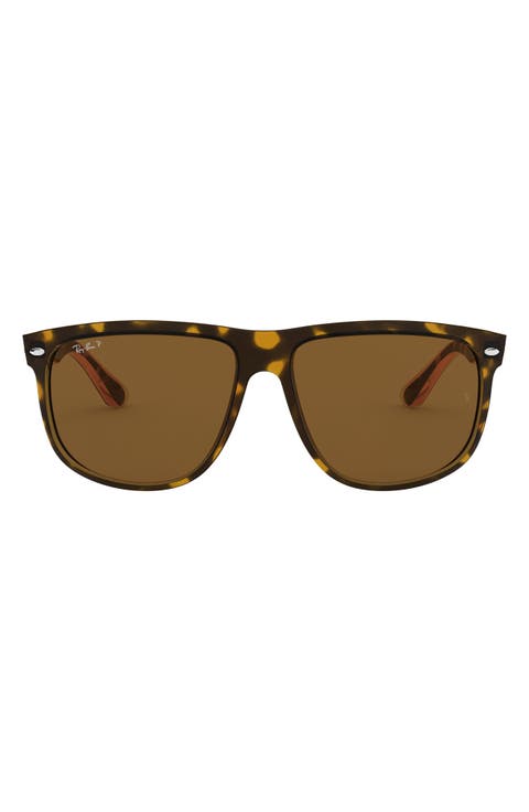 Highstreet 60mm Polarized Flat Top Sunglasses
