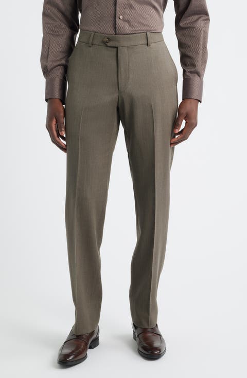 Covert Flat Front Wool Twill Dress Pants