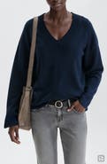 MANGO TEEN Relaxed Fit V-Neck Cotton Sweater