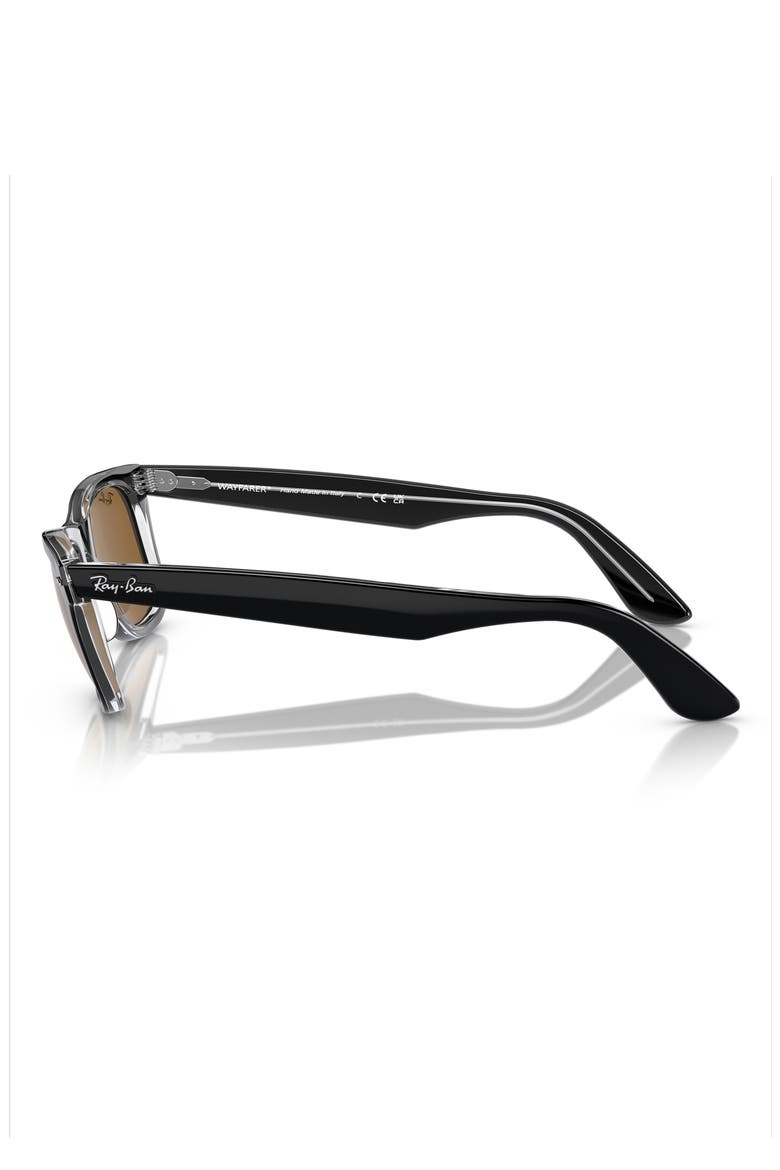 54mm Wayfarer Sunglasses, Alternate, color, BROWN