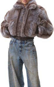 AFRM Adelaide Faux Fur Crop Coat