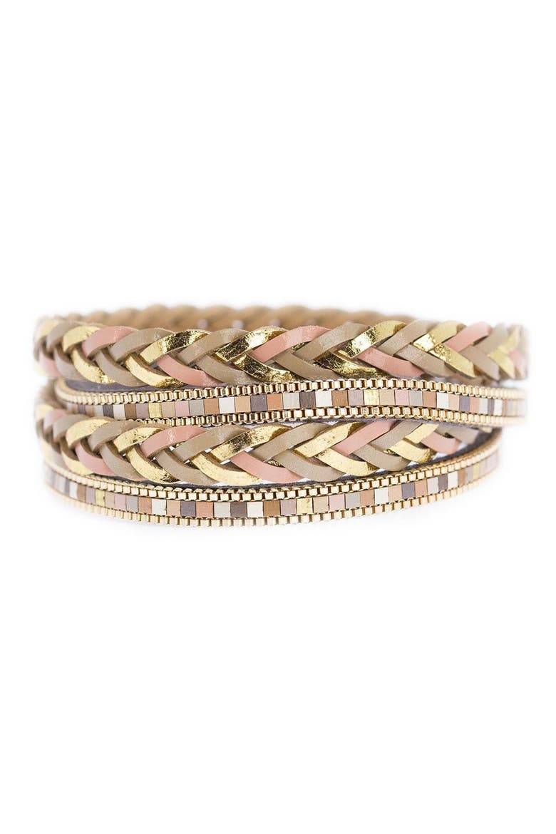 All Tied Up Wrap Bracelet, Main, color, MULTI