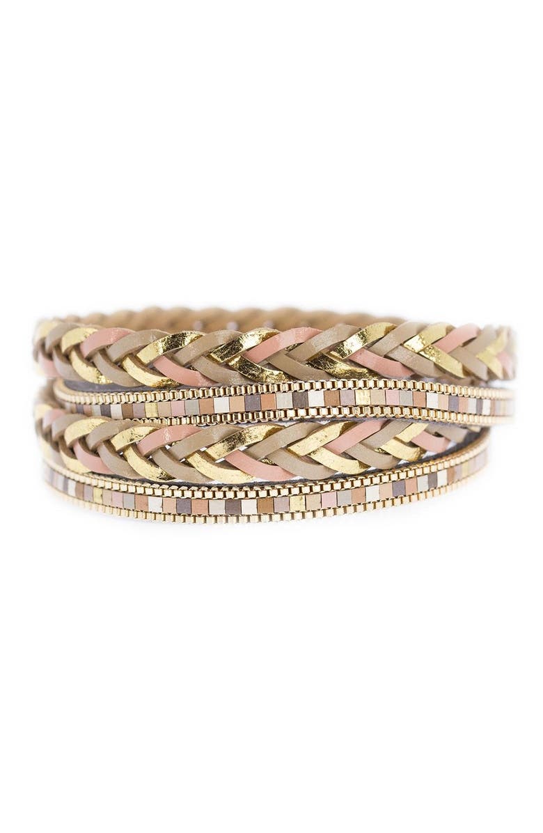 SAACHI All Tied Up Wrap Bracelet, Main, color, Multi