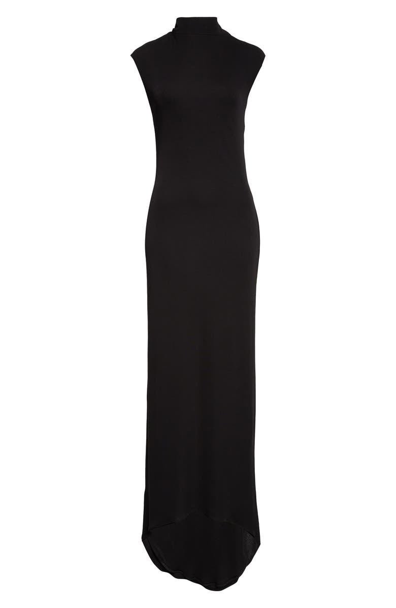 TOM FORD Mock Neck Sleeveless Jersey Gown, Alternate, color, 