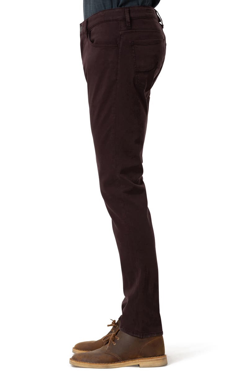 34 Heritage Courage Stretch Cotton Twill Straight Leg Pants, Alternate, color, Burgundy Twill