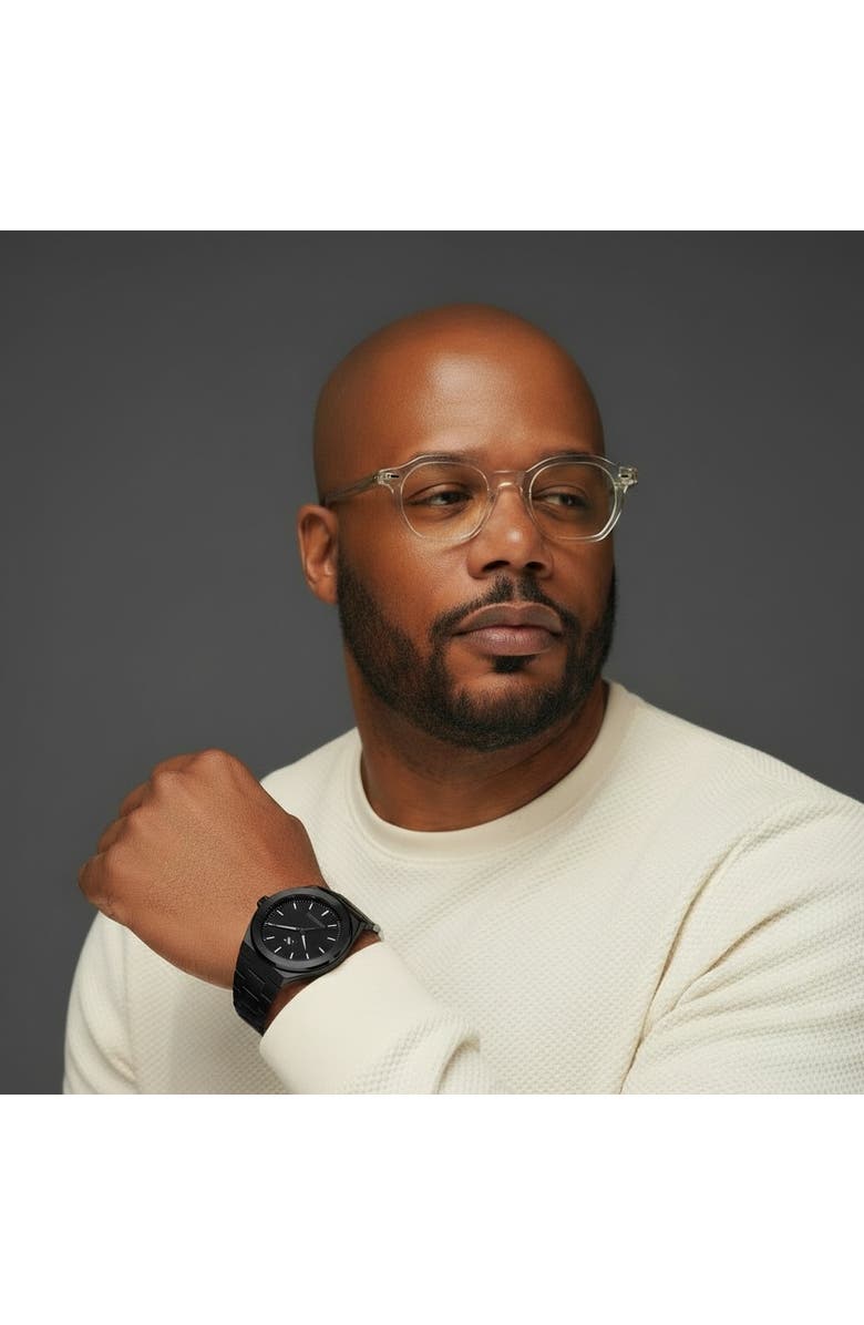 NCMPRBL Elevate Link Phantom Bracelet Watch, 42MM, Alternate, color, Black/Silver