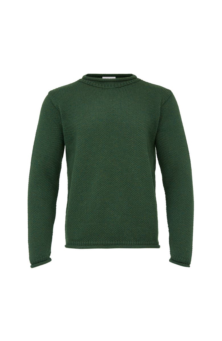 Celtic & Co. Tex Stitch Crew Sweater, Alternate, color, Forest