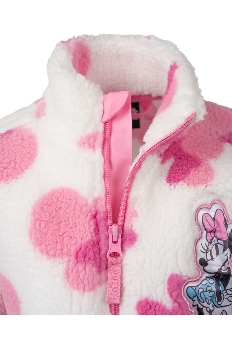 Minnie Mouse Fleece Full-Zip Jacket, Alternate, color, Ivory Minnie Mouse