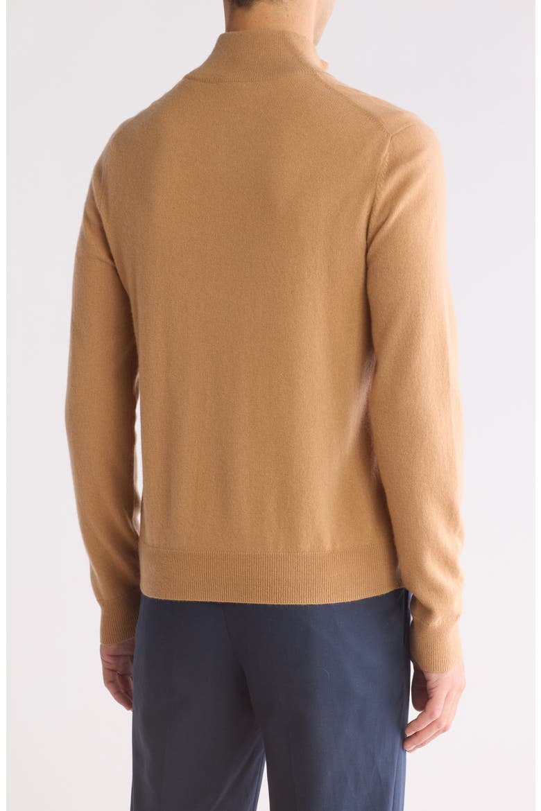 Cashmere Quarter-Zip Pullover, Alternate, color, CAMEL