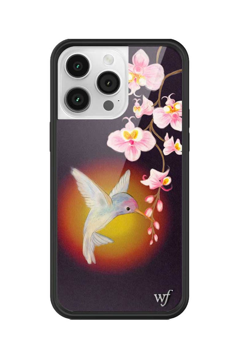 Hummingbird iPhone Case, Main, color, Black