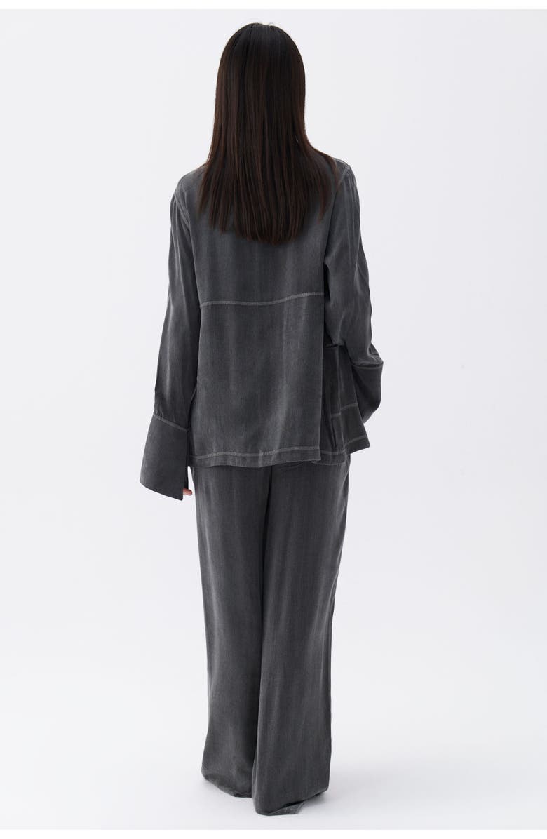 Nocturne Contrast Topstitched Shirt, Alternate, color, 