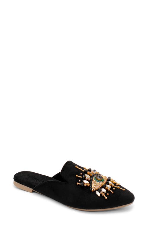 Fuchsia The Good Eye Embroidered Mule In Black