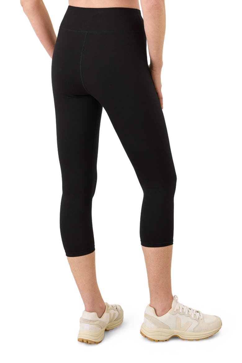 On The Go-To Cropped Legging Made With Organic Cotton, Alternate, color, Black