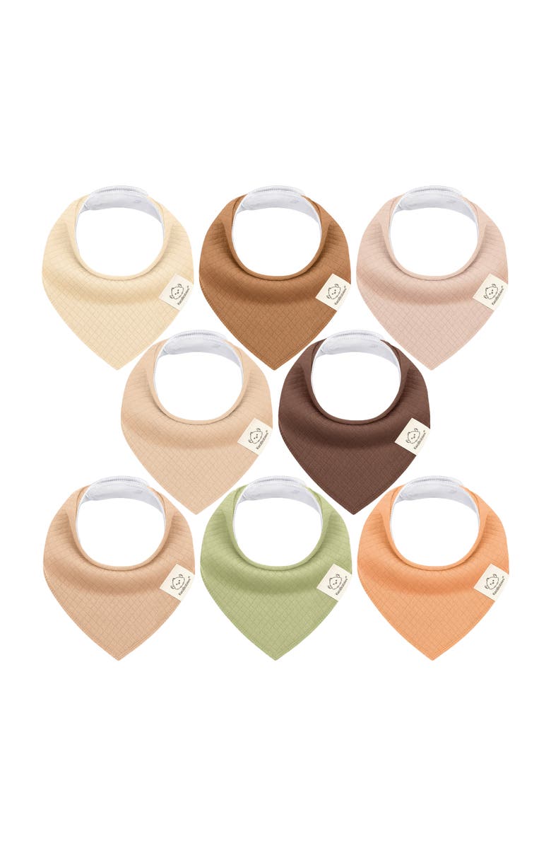 KeaBabies 8-Pack Quin Bandana Bibs, Main, color, Driftwood