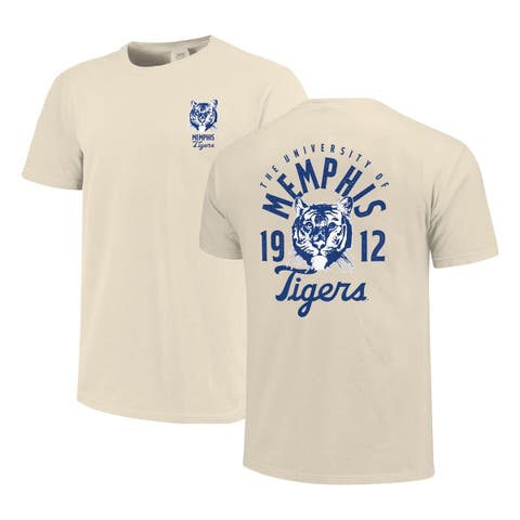 Men's Cream Memphis Tigers Comfort Colors Mascot Overlay T-Shirt