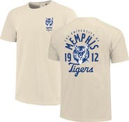 IMAGE ONE Men's Cream Memphis Tigers Comfort Colors Mascot Overlay T-Shirt