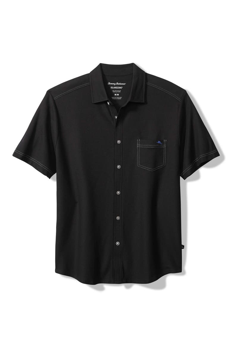 Emfielder IslandZone® Button-Up Shirt, Main, color, BLACK