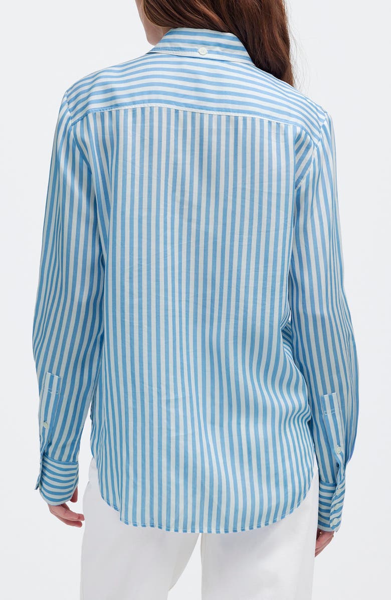 Madewell Stripe Utility Pocket Button-Up Shirt, Alternate, color, Waterfall