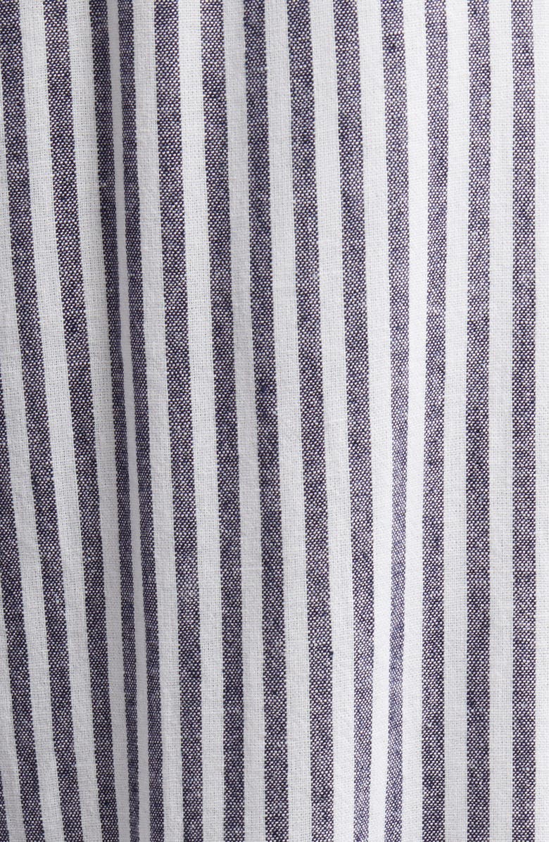 Caslon<sup>®</sup> Stripe Wide Leg Linen Blend Pants, Main, color, 