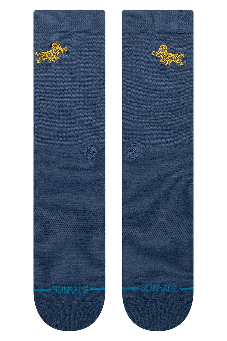 Stripes Crew Socks, Alternate, color, NAVY BLUE