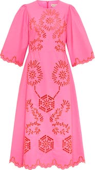 Maison Common Embroidered Poplin Dress