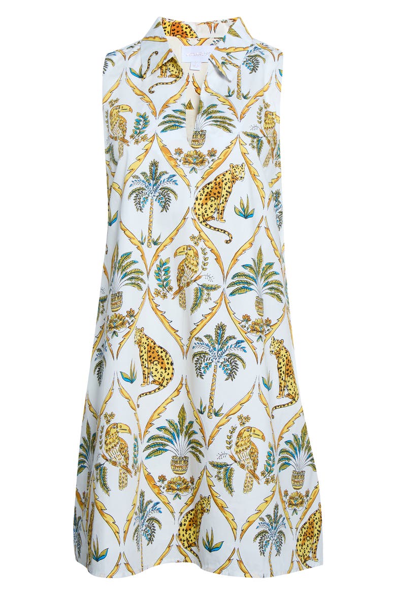 Lexya Print Sleeveless Minidress, Alternate, color, WHITE-CAMEL