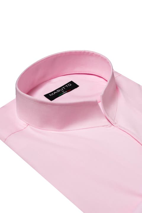 Sandro Stand collar Button-Up Long Sleeve Shirt