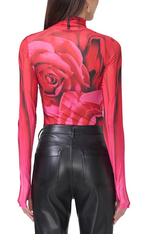AFRM AFRM ZADIE PRINT SHEER MESH TOP 