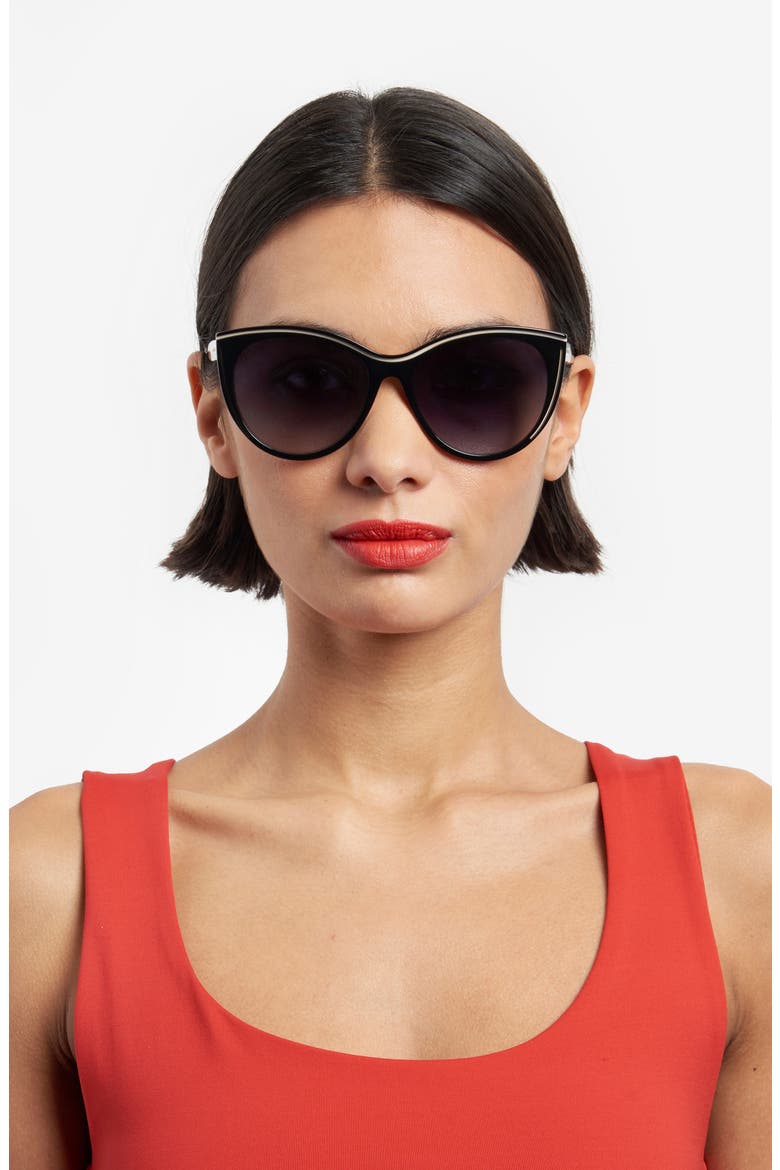 Her 56mm Gradient Cat Eye Sunglasses, Alternate, color, 0KDX-9O