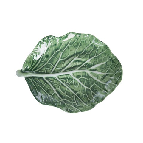 Cabbage Leaf Large Serving Platter 15.75"