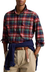Polo Ralph Lauren Plaid Shaggy Flannel Button Up Shirt