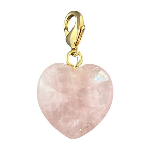 Holst + Lee Holst+lee Semi Precious Stone Heart Pendant In Pink