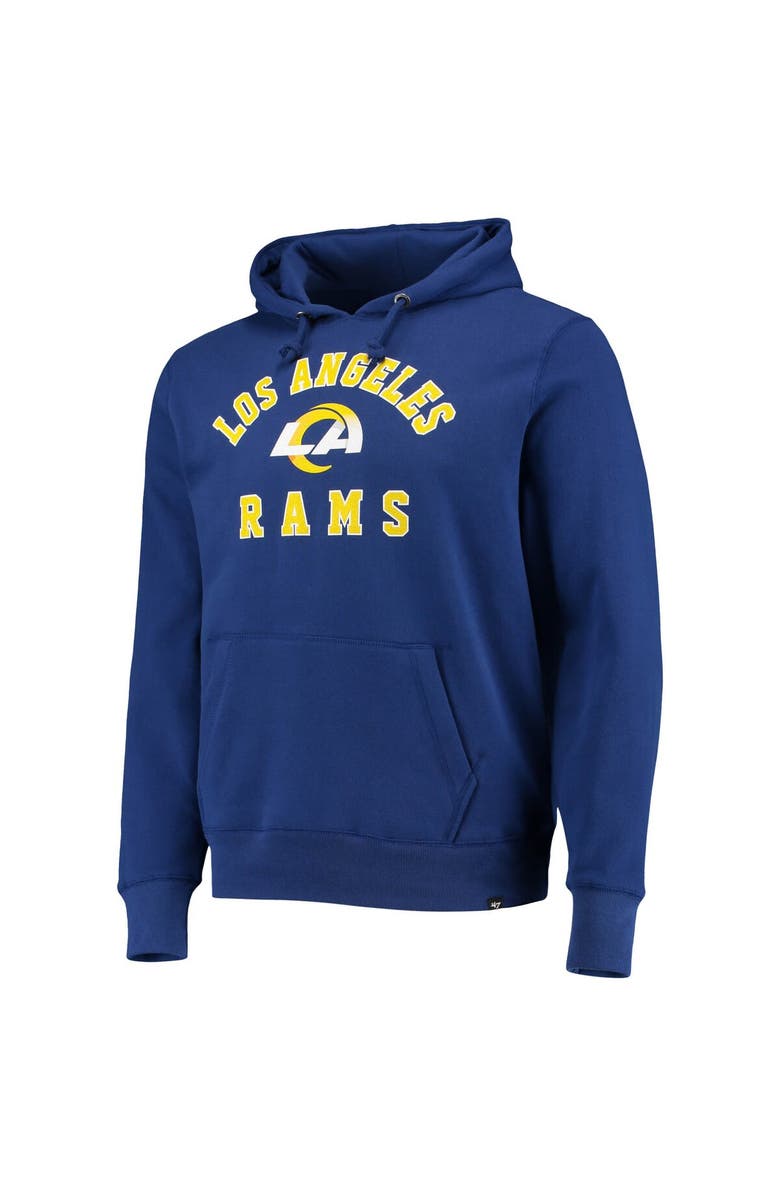 '47 Men's '47 Royal Los Angeles Rams Varsity Arch Pullover Hoodie, Alternate, color, Royal