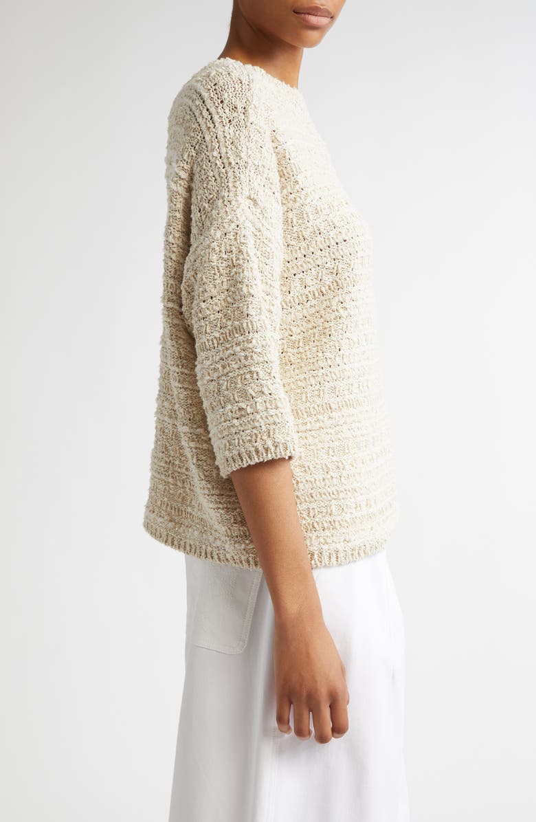 Max Mara Arda Cotton Blend Sweater, Alternate, color, Ivory