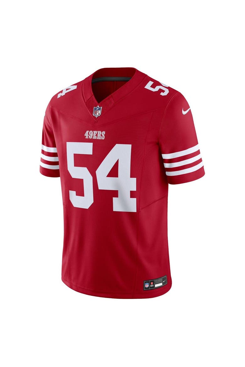 Men's Nike Fred Warner Scarlet San Francisco 49ers Vapor F.U.S.E. Limited Jersey, Alternate, color, Scarlet