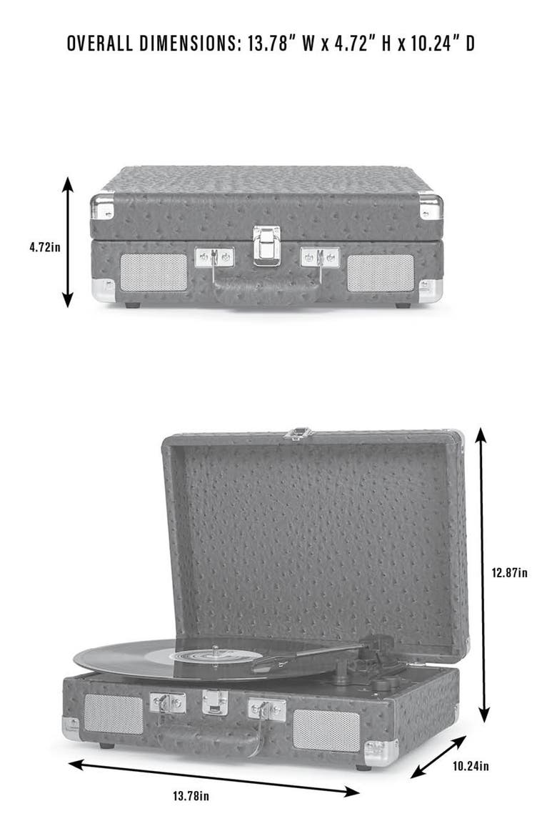 Cruiser Plus Bluetooth® Record Player, Alternate, color, GREEN WATERCOLOR