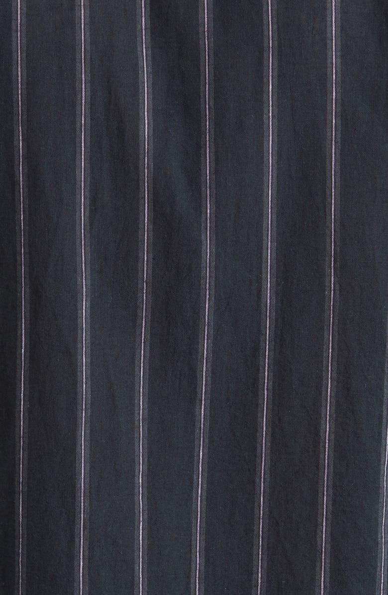 Vince Windsor Stripe Short Sleeve Linen Button-Up Shirt, Alternate, color,