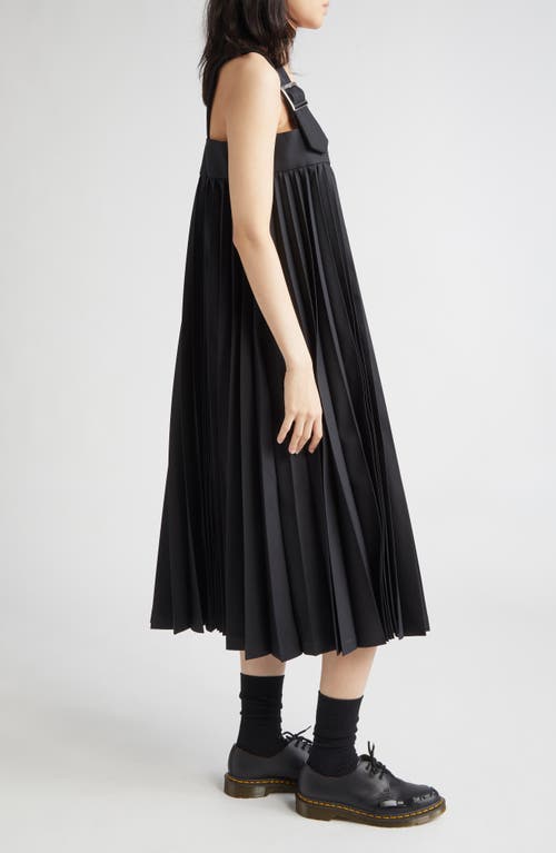 COMME DES GARÇONS COMME DES GARÇONS COMME DES GARÇONS PLEATED GABARDINE PINAFORE DRESS
