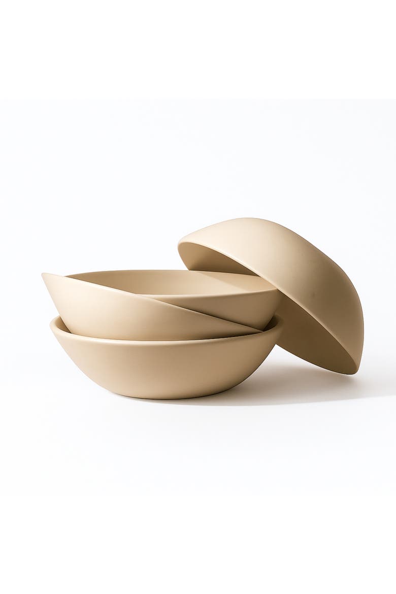 Organic Shaped Dinnerware Dadasi, Set of 16, Alternate, color, Matte White