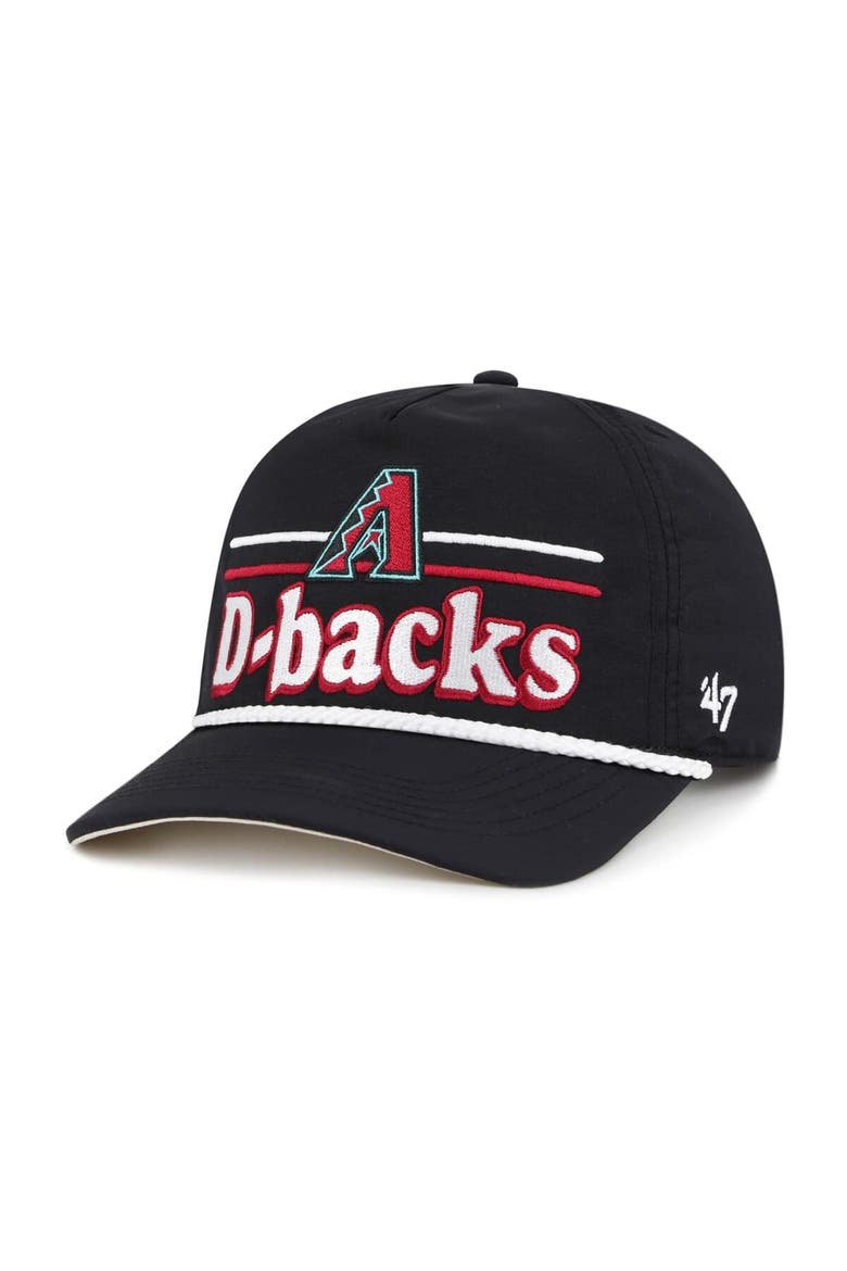 Men's '47 Black Arizona Diamondbacks Campscape Hitch Adjustable Hat, Main, color, Black