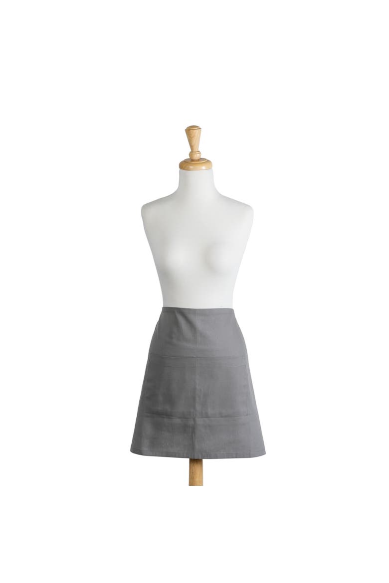 Bistro Solid Waist Apron Set/2 Gray, Alternate, color, Grey