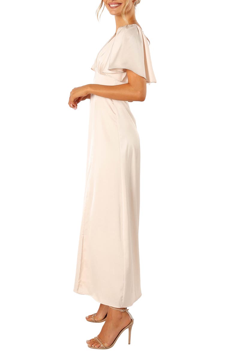 Petal & Pup Casper Flutter Sleeve Satin Dress, Alternate, color,