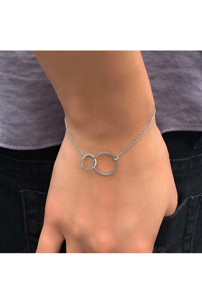 Sterling Silver Interlocking Circles Bracelet, Alternate, color, SILVER
